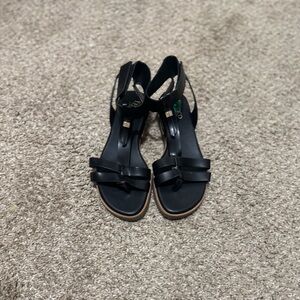Franco Sarto Black Strappy Sandals